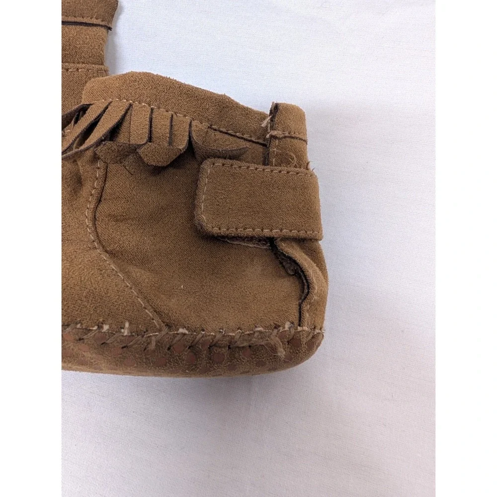 Teeny Toes Faux Suede Moccasin Baby Booties